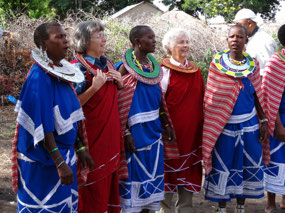 Phyllis in regalia with her mentor