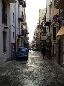 Typical street in Cefalu