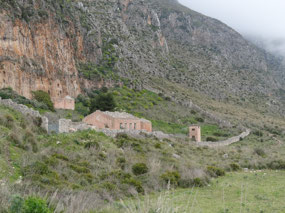 Interesting walled compound on way down from Erice