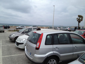 Parking lot in Trapani, junior mafia not in sight