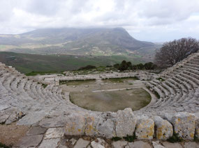 Entrance at back of amphitheater, nice background