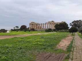 Temple E on the eastern site at Selinunte