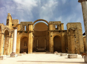 Church in Salemi next to castle