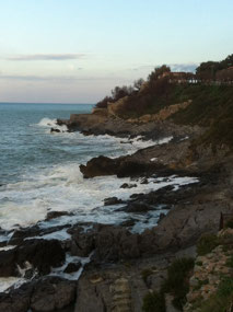 Coast at Cefalu, looking east