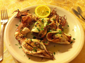 Phyllis scores well with grilled squid