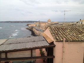 View from the terrace of our B&B in Siracusa