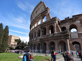 Outside the Colosseum