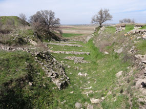 One of Schliemann's trenches cutting across eras