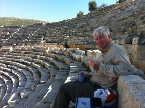 After concession stand at Patara amphitheater