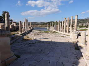 Really cool colonnaded street in Patara