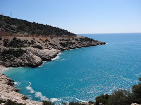 On the road heading east out of Kas