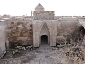 Entrance to camel stables inside caravanserai