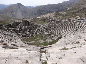 The amphitheater; they built them with a view