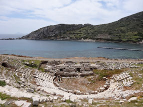 Knidos and yes there is an amphitheater with view