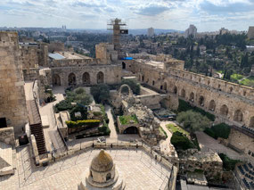 Inside the walls of the Tower of David Citadel