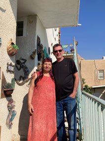 Our hosts in Ein Gedi Kibbutz, Zehava and Danny