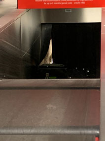 I can see my bag and the conveyor won't move
