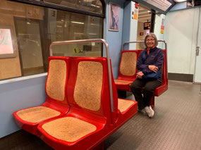 Nice faux cork touch to the metro cars