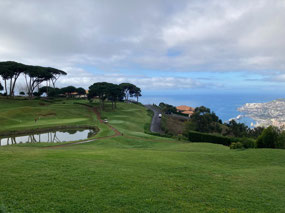 View from the driving range at Palheiro