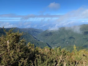 View from the road along the spine