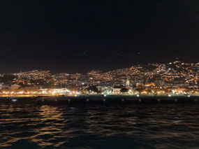 Returning to Funchal after dark