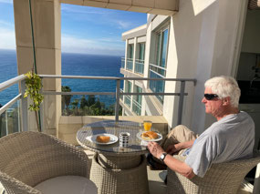 Breakfast on the balcony
