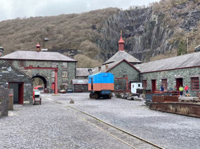 Inside the slate mill complex