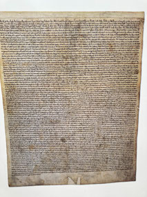 Tiny writing in Magna Carta