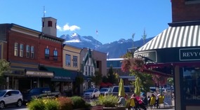 Downtown Revelstoke - Coffee break before leaving