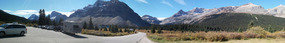 Panoramic view of an alpine meadow