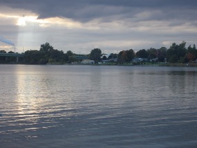 The sun broke through as we neared Thousand Island
