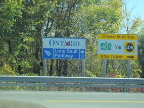 A sign that says, "Get ready for some great views"