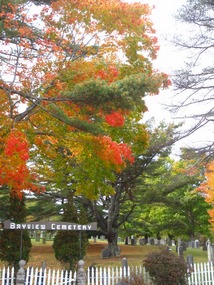 A typical town cemetery in Fall Glory