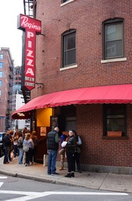 Long line for a place to sit