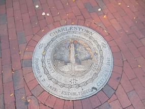 Plaque for city of Charlestown, established 1628