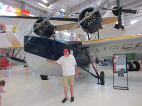 David with the Navy's last flying boat