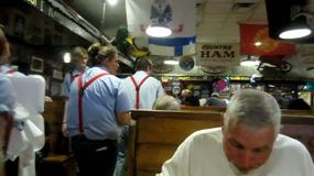 Fun at Lambert's where hot rolls are "throwed" 