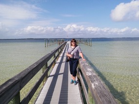 Long dock with multiple slips for boats