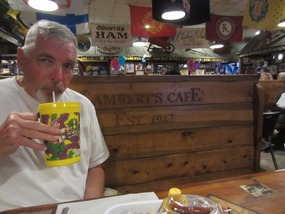 Out for early dinner at Lambert's in Foley, AL