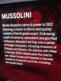 Info on Mussolini