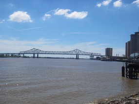 Up river from the French Quarter