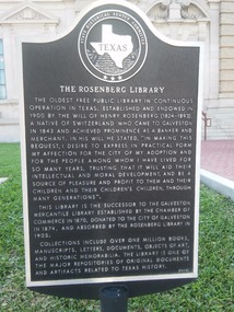 The history of the Rosenberg Library