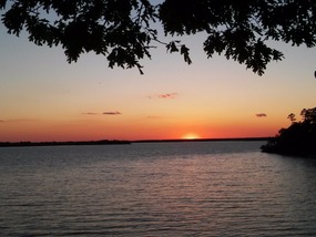 Sunset over Wright Patman Lake