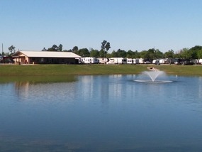 On a bike ride around the lake at the RV park