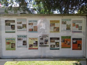 Board with all the demonstrations in Washington