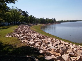 Water line is a bit low in the Wright Patman Lake.