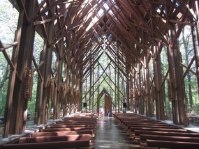 A view of the back of the Chapel