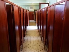 Changing rooms on the men's side.