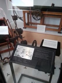 Exercise equipment in the gym.