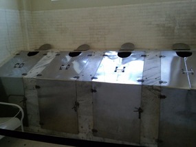 Steamboxes for clients of the bathhouse.